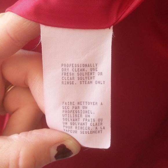 Eddie Bauer red zip-up pea coat sz L - Picture 2 of 8